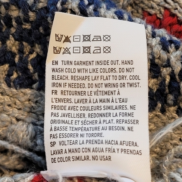 American Eagle Outfitters Aztec Fringed Women's Cardigan Sweater Small - Picture 12 of 15